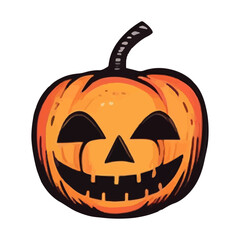 Halloween element pumpkin. Hand drawn vector illustration. Perfect for scrapbooking, card, invitation, poster, sticker kit.