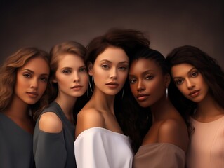 Obraz premium group of models