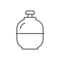 Obraz premium Gas cylinder line outline icon