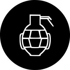 Fragmentation grenade icon vector, filled flat sign, solid pictogram sign, symbol, vector, art