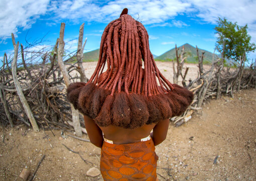 Himba Woman Hairstyle, Epupa, Namibia