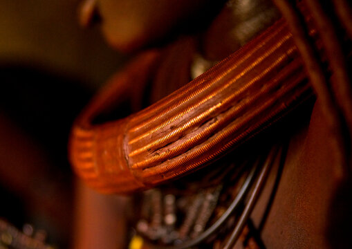 Himba Woman Copper Nacklace Epupa, Namibia