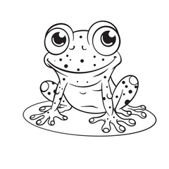 Animal Frog Drawing Page
