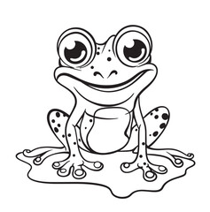 Animal Frog Drawing Page