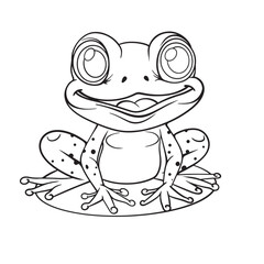 Animal Frog Drawing Page
