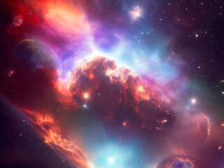 Naklejka premium Deep, space galaxy background. Astronomical background. Starry sky.