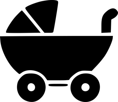 recommend clip art: Baby carriage, pram line icon. linear style sign for mobile concept sign, symbol, vector, art