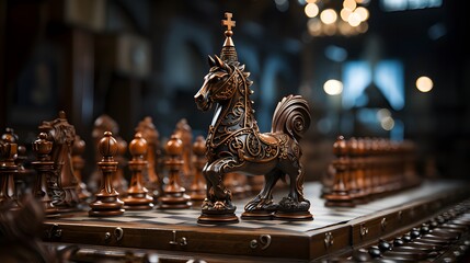 Chess board background. Generative AI