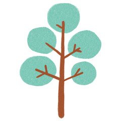 Sustainable Environment Tree Green Decoration Elements Doodle Illustration