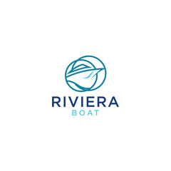 Boat Logo Design Template Vector Graphic Branding Element.
