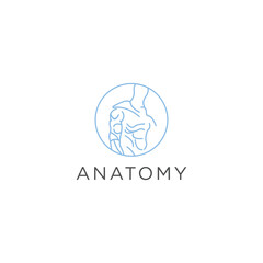 Fototapeta premium Body anatomy logo design icon vector