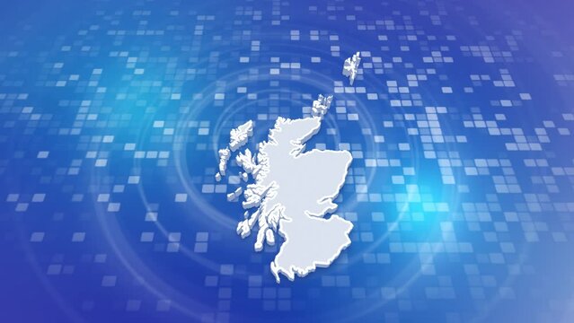 Scotland 3D Map on Minimal Background
