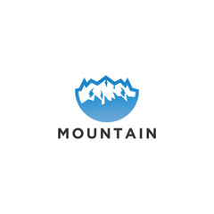 Mountain logo, elegant mountain vector logo design