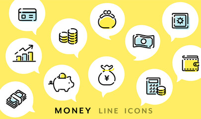 マネー金融アイコンベクター