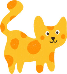 Hand drawn Cute Cat Illustration