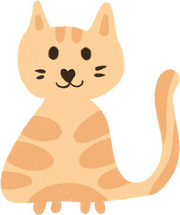 Hand drawn Cute Cat Illustration