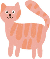 Hand drawn Cute Cat Illustration