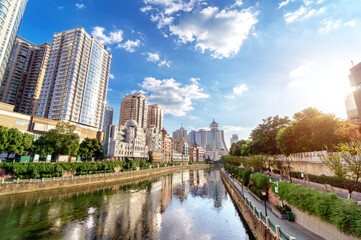 Fototapeta na wymiar Urban Landscape of Guiyang, China