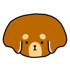 Cute Brown And Yellow Dog Cartoon illustration Cute Dog Dog Sticker Cute Element Cute Sticker