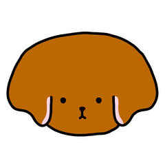 Cute Brown Dog Cartoon illustration Cute Dog Dog Sticker Cute Element Cute Sticker
