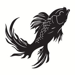 Sea Dragon silhouettes and icons. Black flat color simple elegant Sea Dragon animal vector and illustration.	