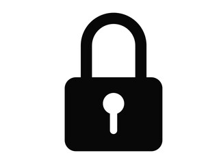 Lock line icon vector isolated.padlock icon isolated on white background.