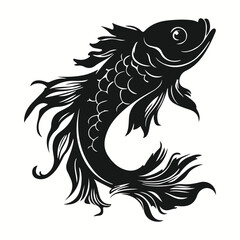 Sea Dragon silhouettes and icons. Black flat color simple elegant Sea Dragon animal vector and illustration.	
