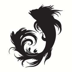 Sea Dragon silhouettes and icons. Black flat color simple elegant Sea Dragon animal vector and illustration.	
