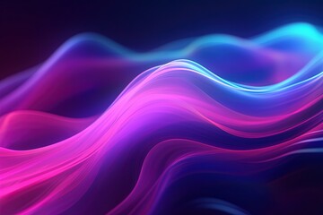 Obraz premium abstract futuristic background with pink blue glowing neon moving high speed wave lines and bokeh lights. Data transfer concept Fantastic wallpaper