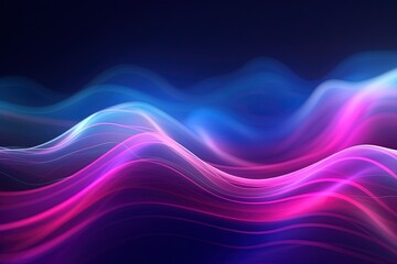 Fototapeta premium abstract futuristic background with pink blue glowing neon moving high speed wave lines and bokeh lights. Data transfer concept Fantastic wallpaper