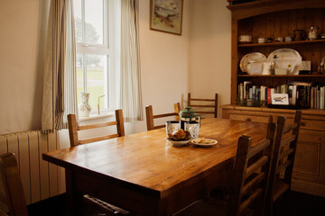 room with table and chairs