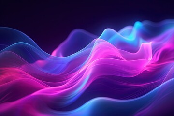 Obraz premium abstract futuristic background with pink blue glowing neon moving high speed wave lines and bokeh lights. Data transfer concept Fantastic wallpaper