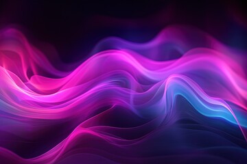Fototapeta premium abstract futuristic background with pink blue glowing neon moving high speed wave lines and bokeh lights. Data transfer concept Fantastic wallpaper