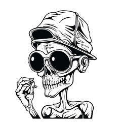 Skull Illustration with glasses