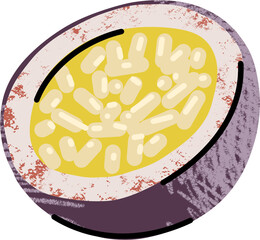  fruit illustrations, simple illustration in abstract flat outline drawing style, healthy food