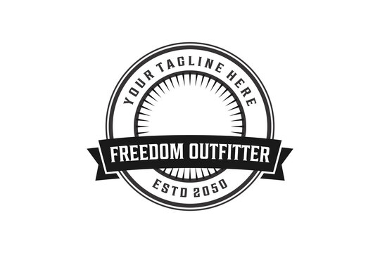 Vintage classic label border frame logo design ribbon banner element