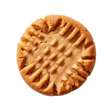 Peanut Butter Cookies On A White Background