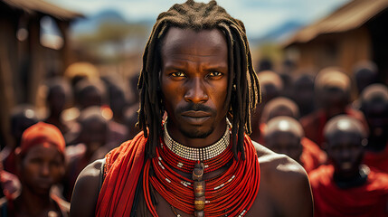 Fototapeta na wymiar Maasai Tribe - East Africa's Rich Culture and Traditions