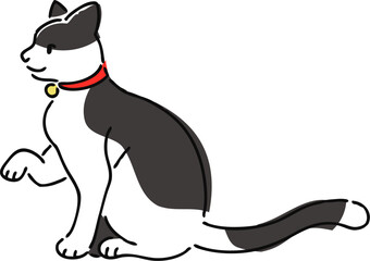 手描きのイエネコのイラスト