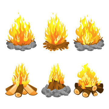 realistic bonfire collection camfire