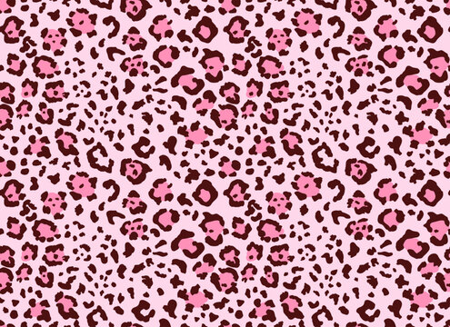 Abstract animal seamless leopard fur pattern. Wild leopard print background. Modern panther animal fabric textile