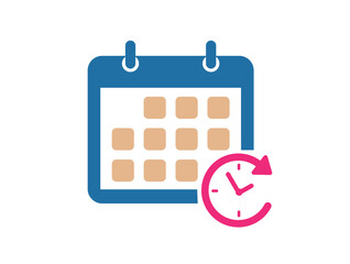 Calendar icon. Schedule icon isolated on white background. Vector illustration.