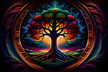 Fototapeta premium a living tree, Generative AI