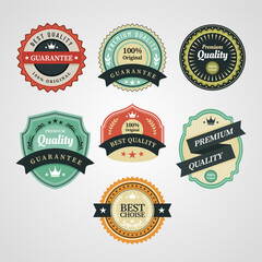 Set of retro vintage badges and labels