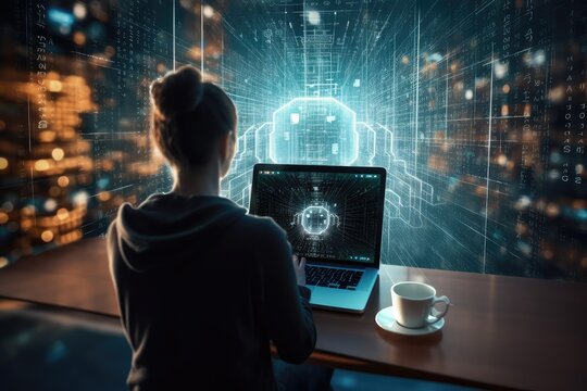 Cybersecurity: Simplifying the Concept. Photo generative AI