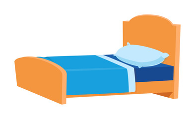 blue kid bed with good quality and good design - obrazy, fototapety, plakaty