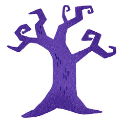 Halloween's Element Dead Tree Decoration Illustration