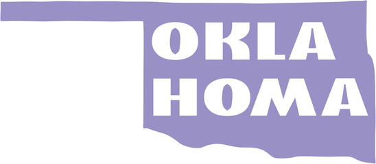 outline drawing of oklahoma state ma.