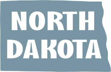 Obraz premium outline drawing of north dakota state map.
