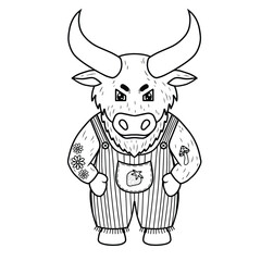Farm bull angry